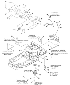 Engine Group - 20hp (7501711) Diagram and Parts List for 7800629-E20M42 2010 Briggs and Stratton Lawn Tractor Accessories